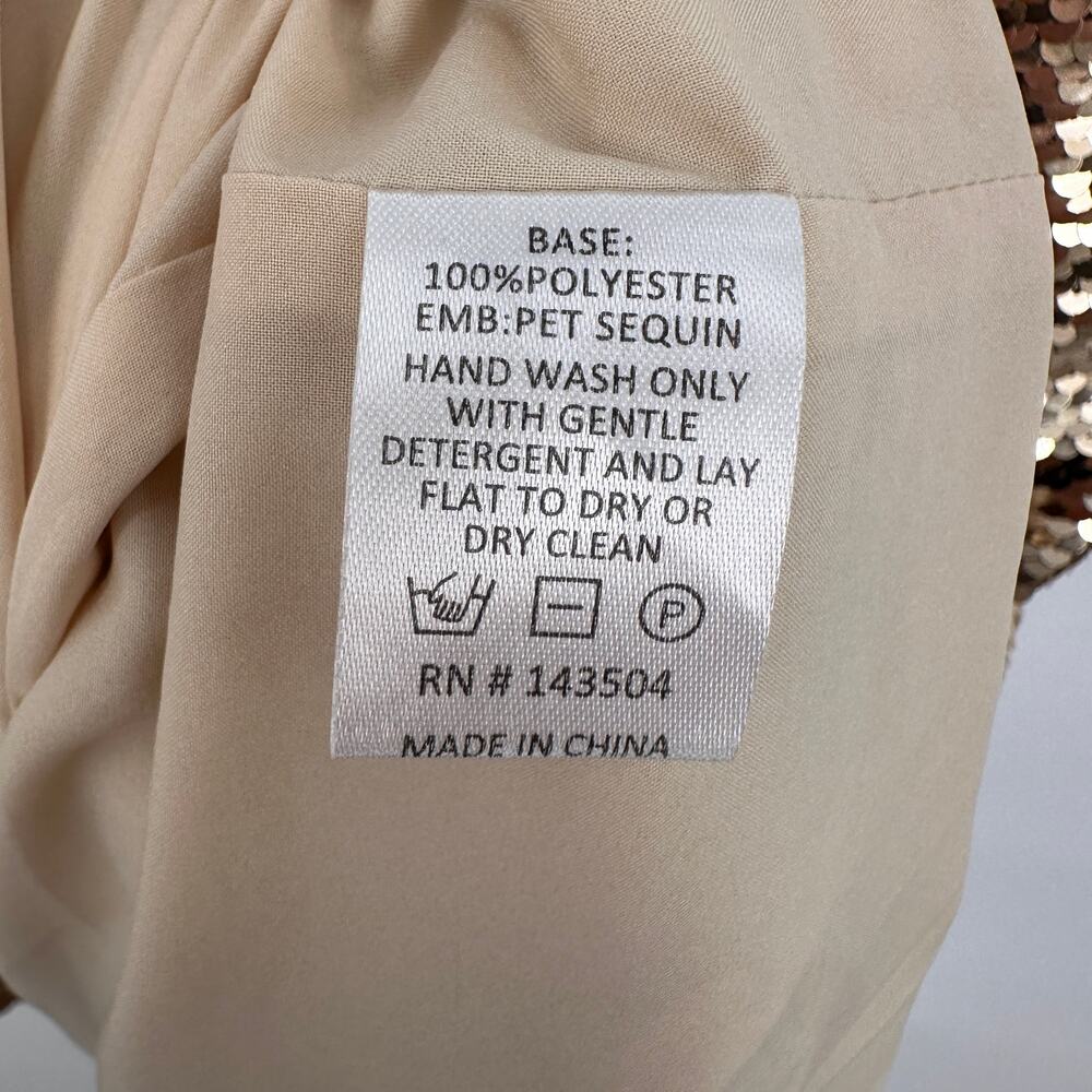 MARIE OLIVER NWT Wray Midi Skirt in Gold Sequin // 2 - Picture 9 of 15